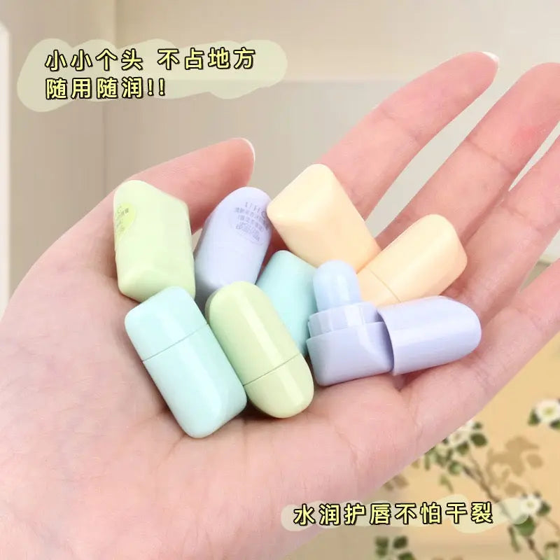 Mini Lip Balm Capsule Moisturizing Travel Lip Stick