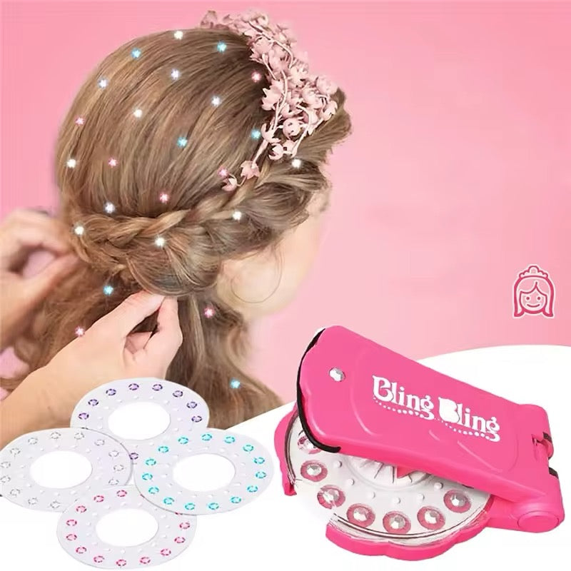 DIY Gems Set Flashing Girl Hair Tool Beauty Fashion