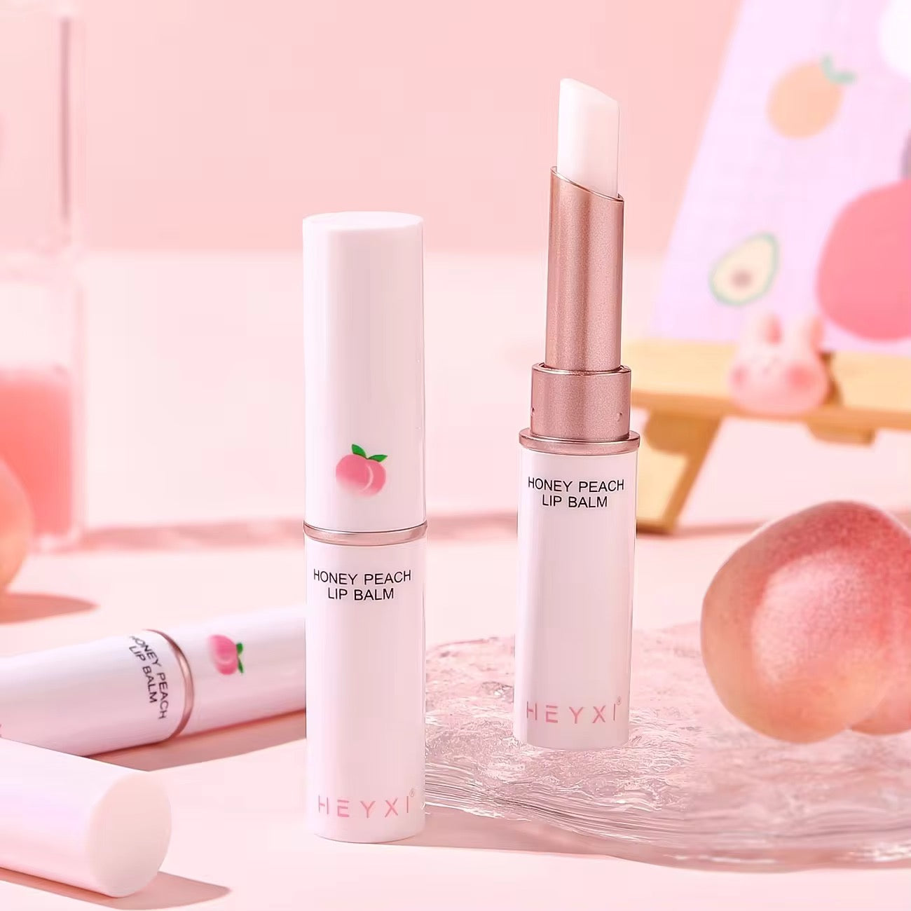 Honey Peach Lip Balm  Moisturizing Hydrating Lip Care