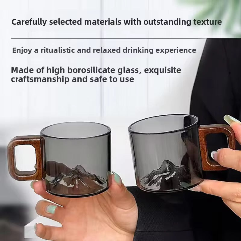 Mountain Glass Mug Creative Landscape Coffee Cup