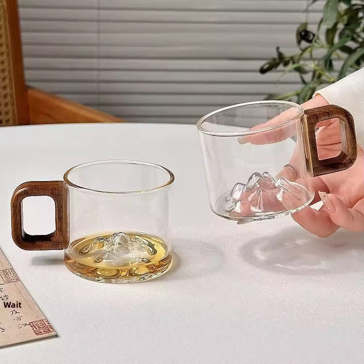 Mountain Glass Mug Creative Landscape Coffee Cup