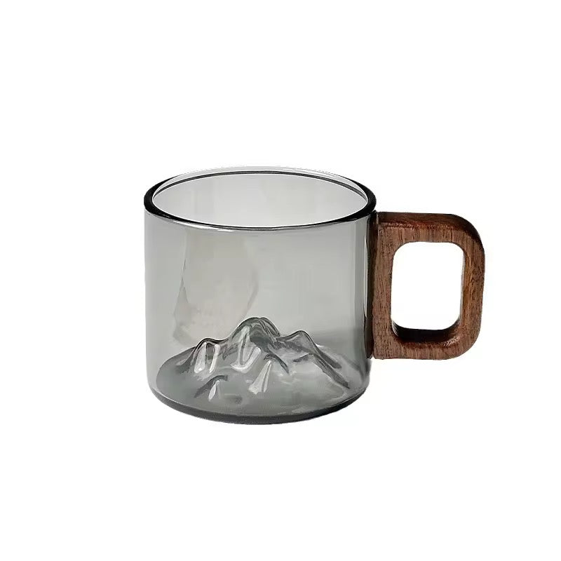 Mountain Glass Mug Creative Landscape Coffee Cup