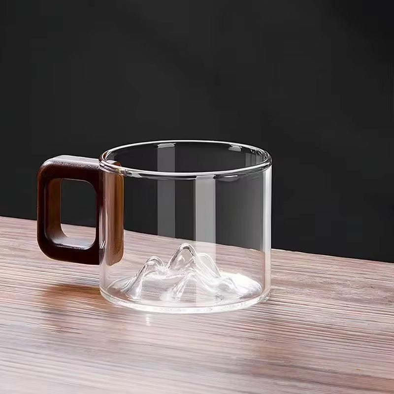 Mountain Glass Mug Creative Landscape Coffee Cup