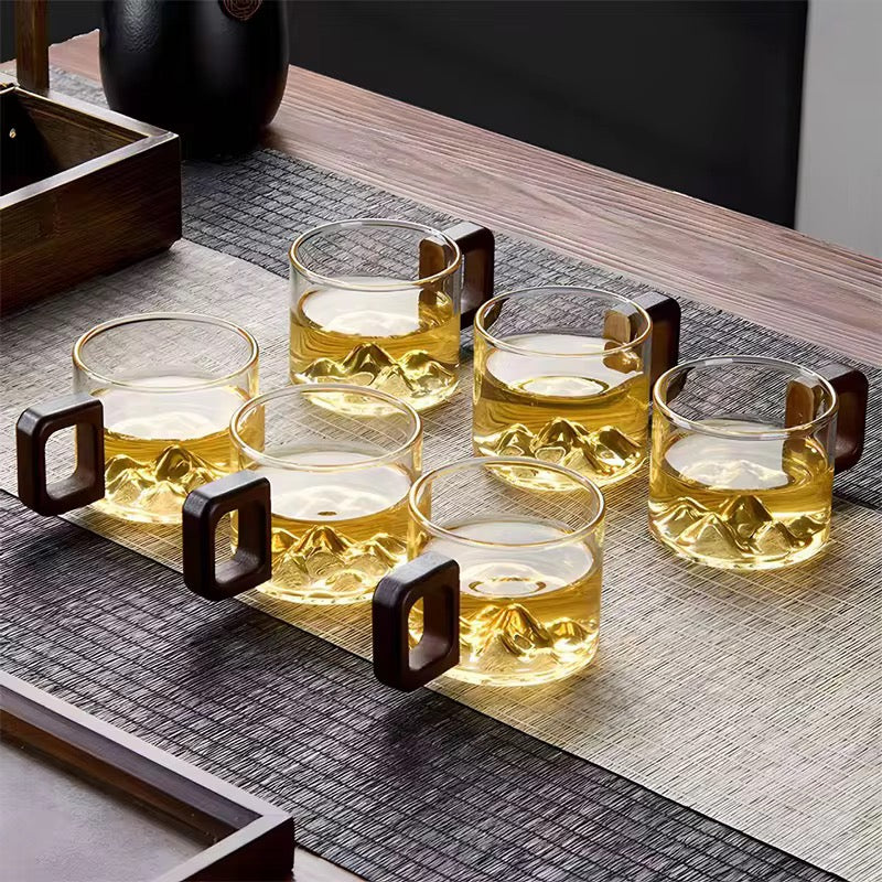 Mountain Glass Mug Creative Landscape Coffee Cup