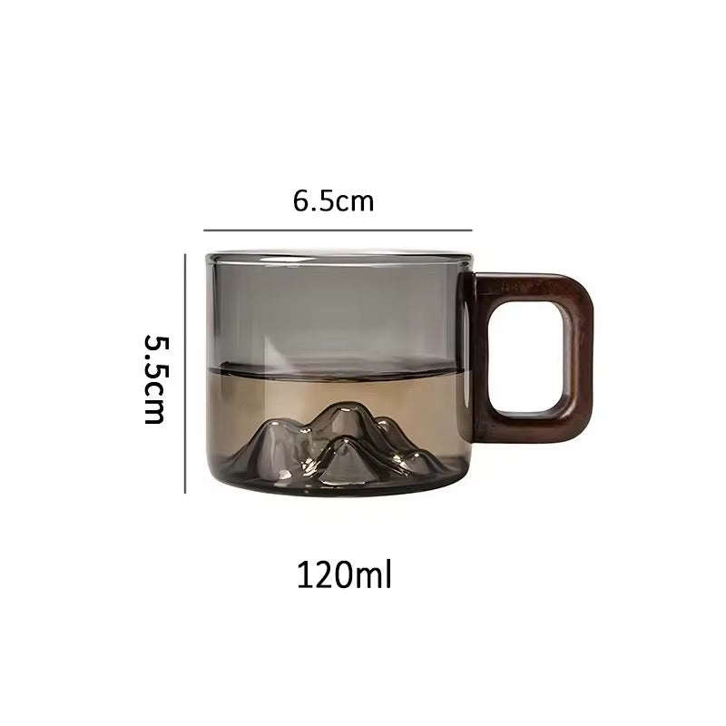 Mountain Glass Mug Creative Landscape Coffee Cup