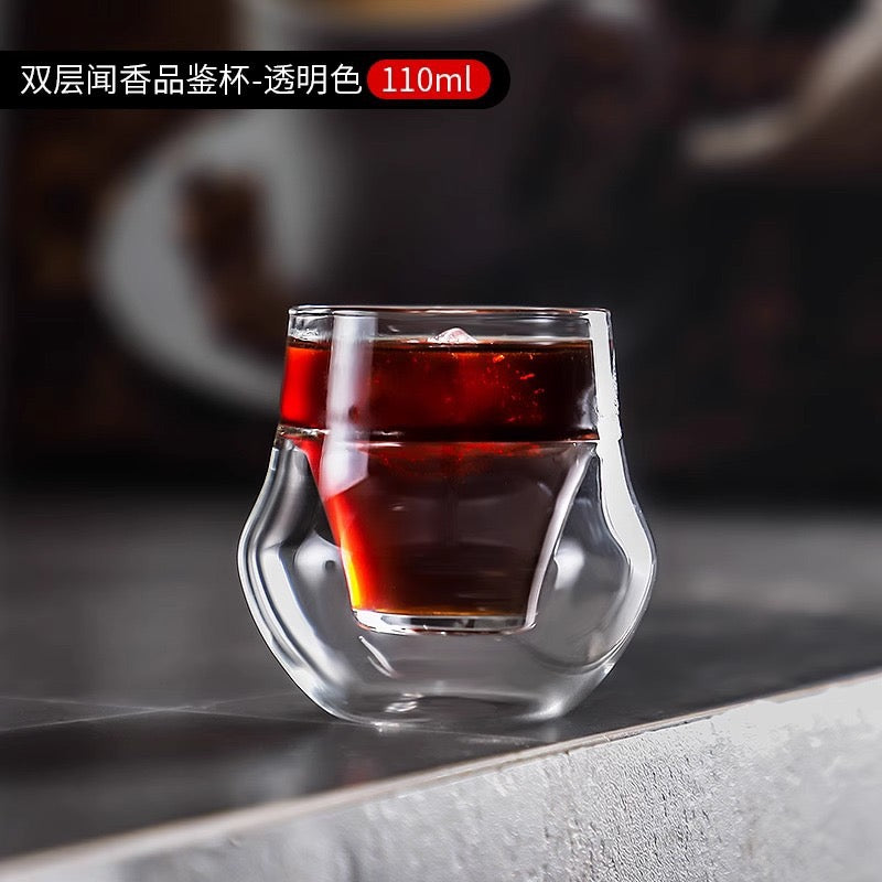 Elegant Double Wall Glass Cup Heat Resistant Insulated Tea & Coffee Mug