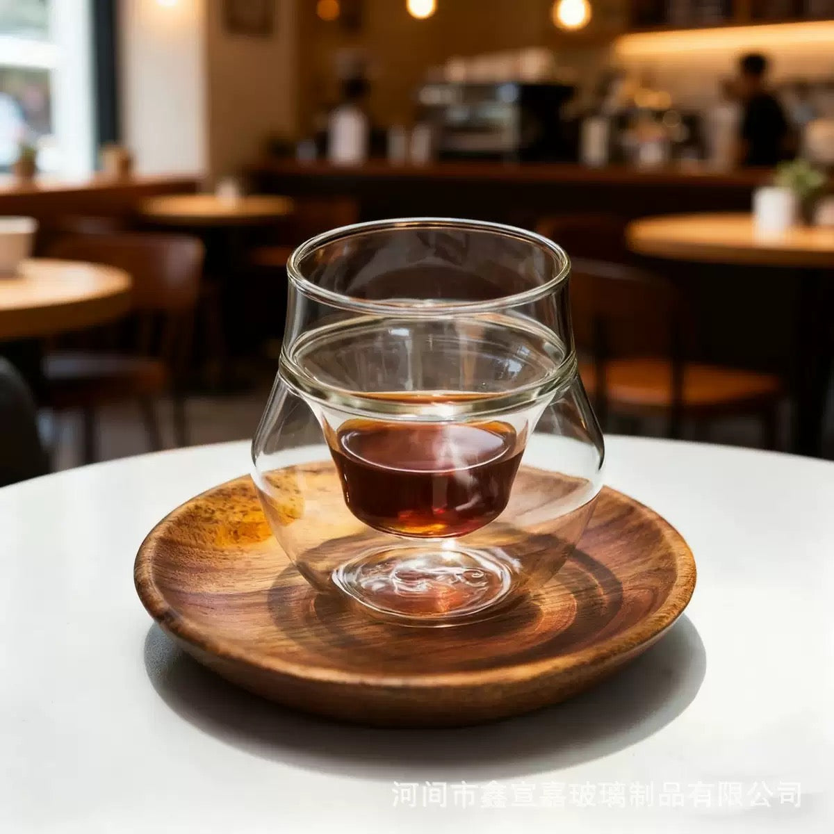 Elegant Double Wall Glass Cup Heat Resistant Insulated Tea & Coffee Mug