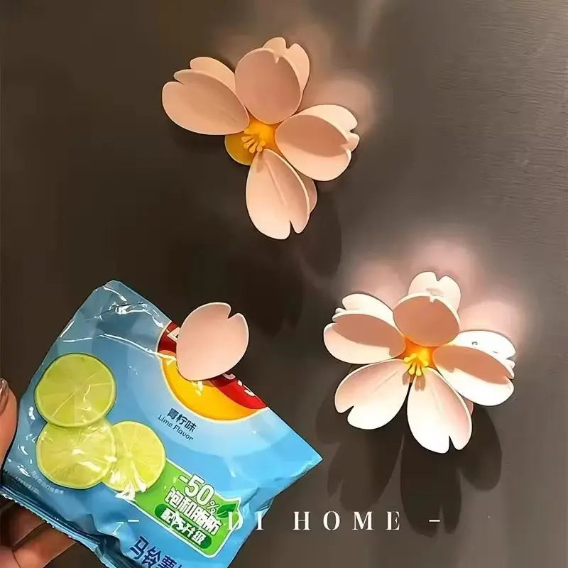 Cute Flower Snack Bag Clip Airtight Sealing Clamp for Chips & Food Storage Sparkels  Sparkels
