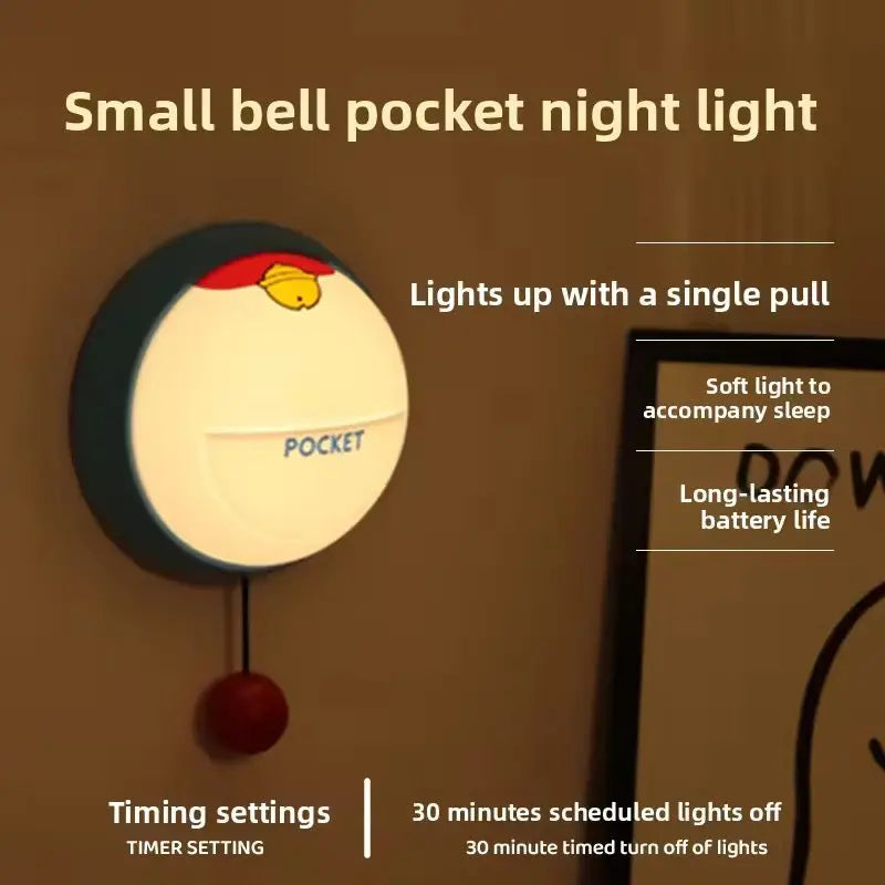 Cute Pull Switch Night Light with 3 Brightness Levels Aesthetic Bedside Lamp Sparkels  Sparkels