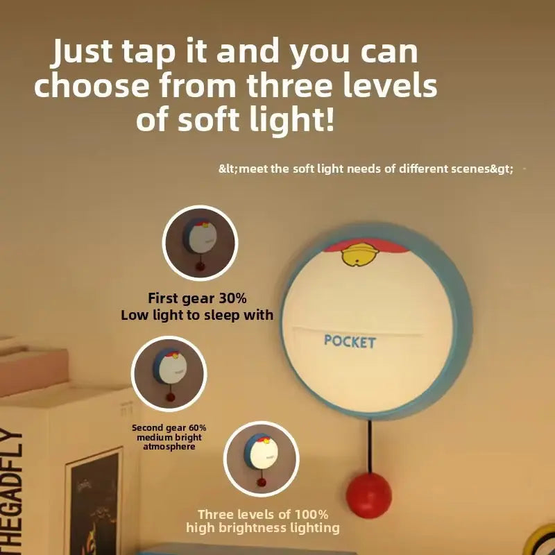 Cute Pull Switch Night Light with 3 Brightness Levels Aesthetic Bedside Lamp Sparkels  Sparkels