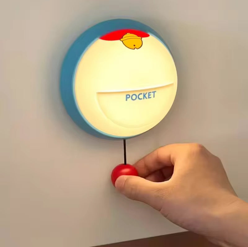 Cute Pull Switch Night Light with 3 Brightness Levels Aesthetic Bedside Lamp
