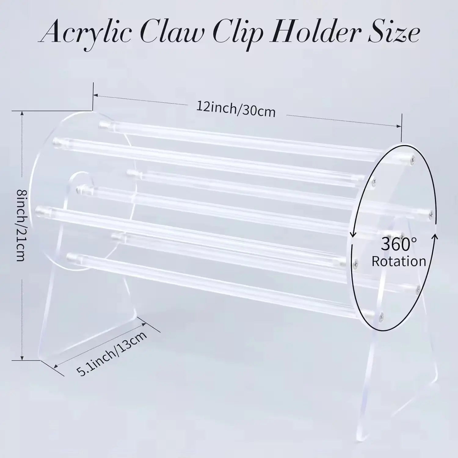 360° Rotating Hair Clip Organizer Multi-Layer Claw Clip Storage Stand Sparkels  Sparkels