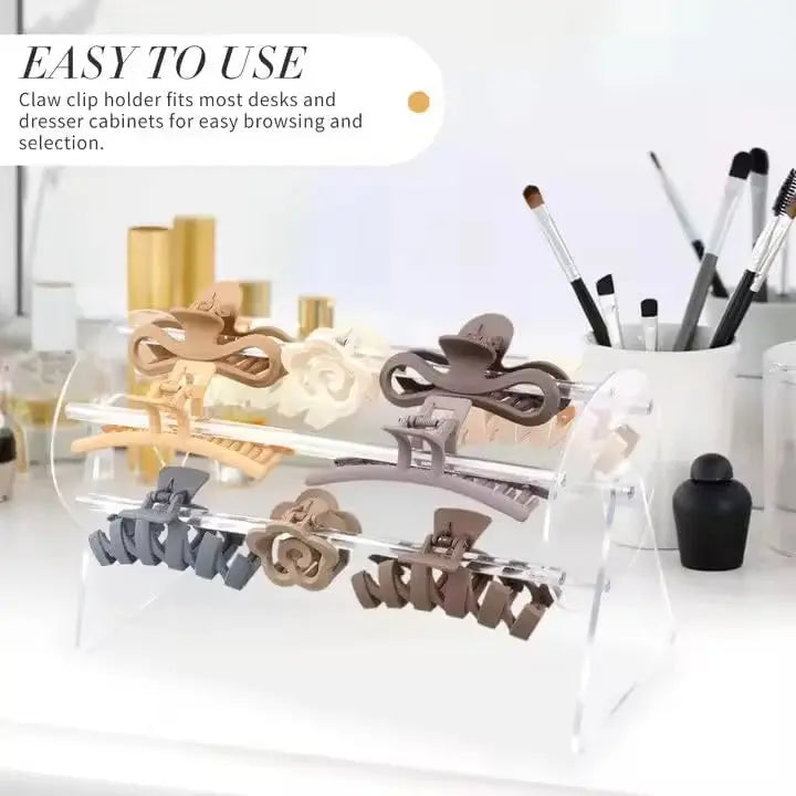 360° Rotating Hair Clip Organizer Multi-Layer Claw Clip Storage Stand Sparkels  Sparkels