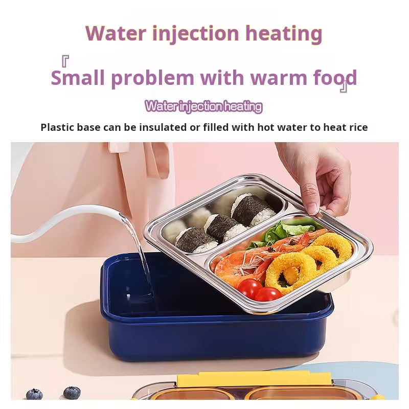 Stainless Steel 4 Compartment Bento Lunch Box Insulated Food Container for Kids & Office