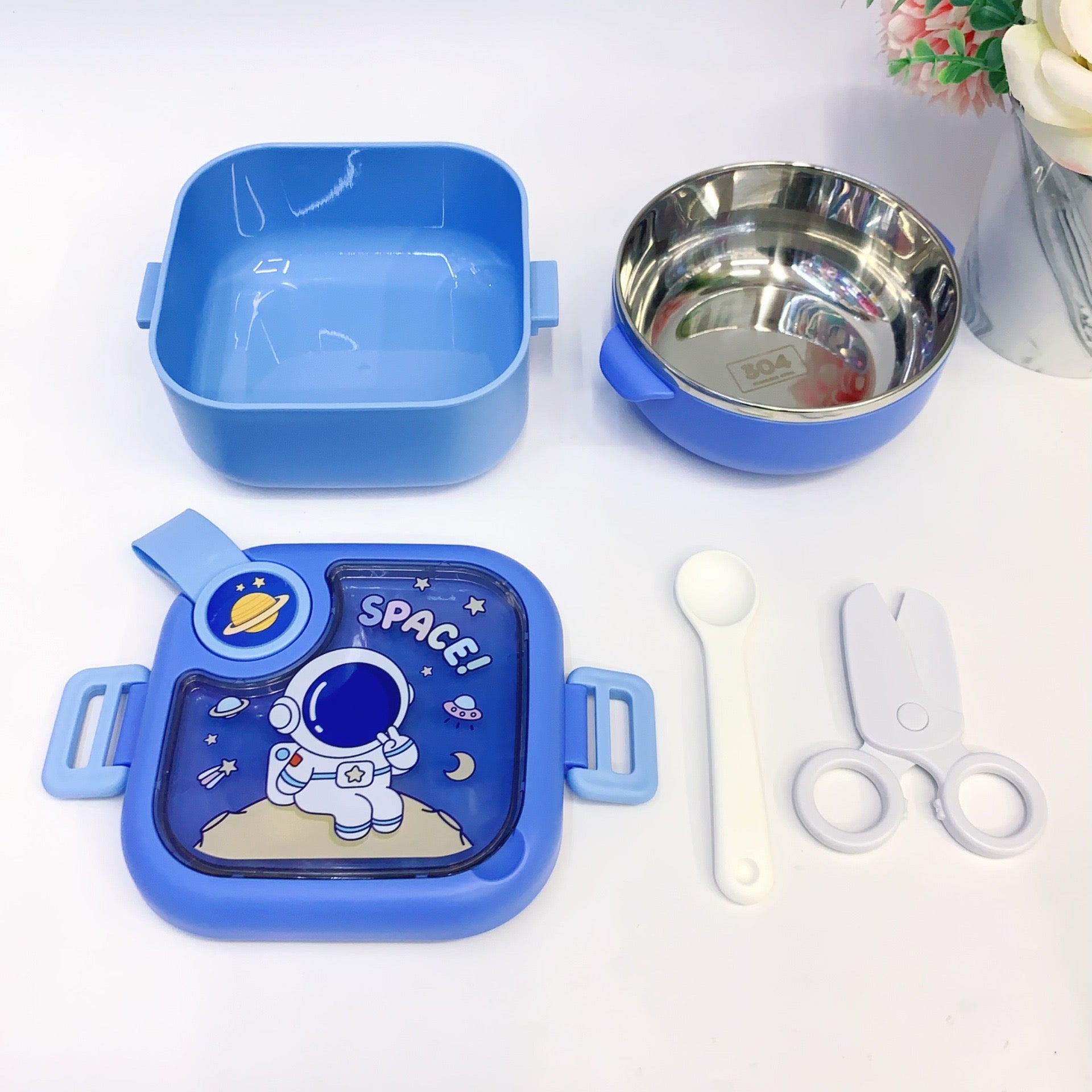 750ml Stainless Steel Kids Lunch Box Set BPA Free Baby & Toddler Dining Set