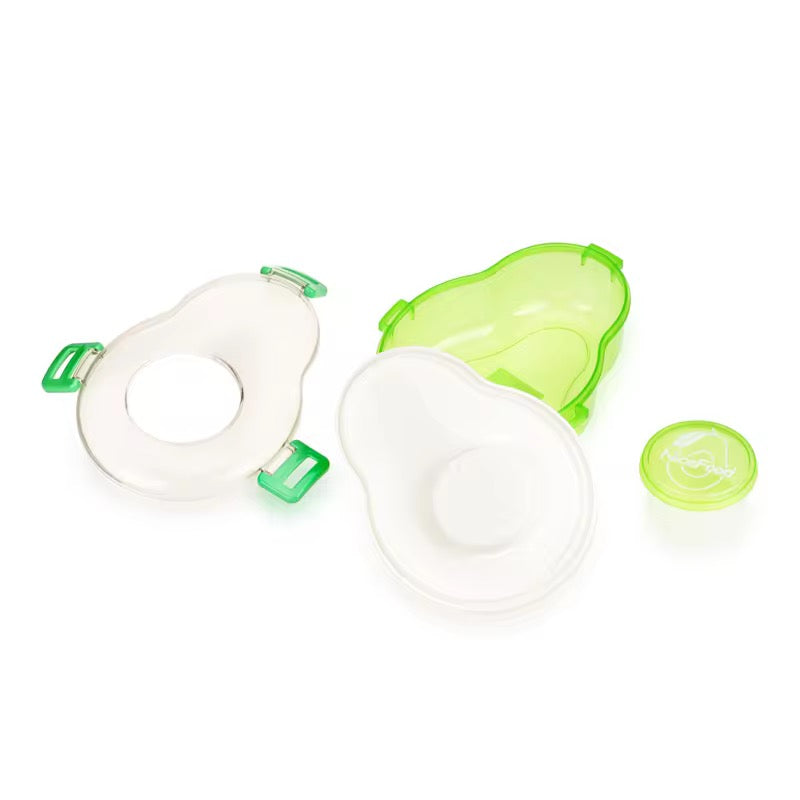 Avocado Shape Bento Lunch Box – 2 Compartment Leakproof Food Container with Sauce Cup & Cutlery