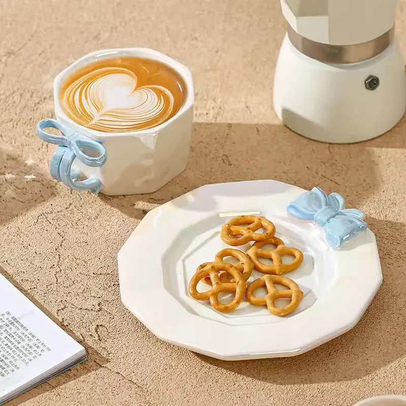 Luxury Bow Handle Cup & Saucer Set