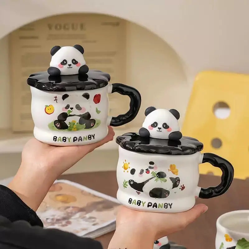 Cute Baby Panda Ceramic Mug Without Spoon