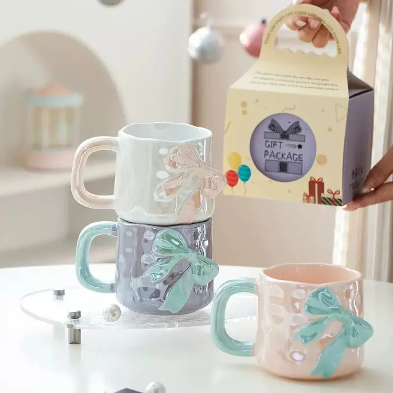 Luxury Bow Ceramic Coffee Mug