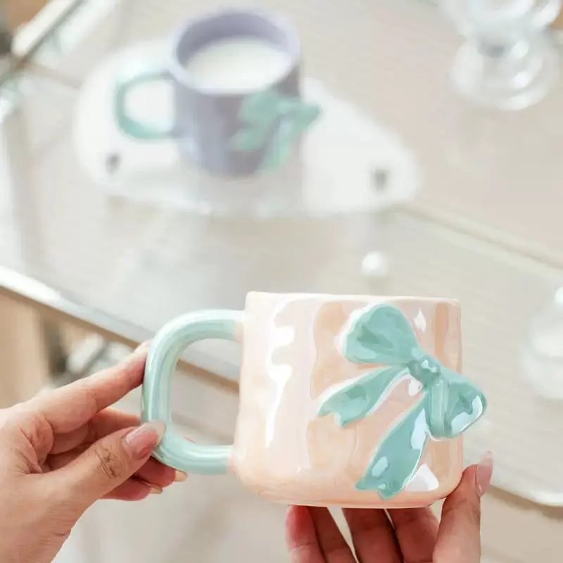 Luxury Bow Ceramic Coffee Mug