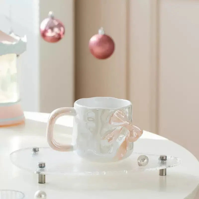 Luxury Bow Ceramic Coffee Mug