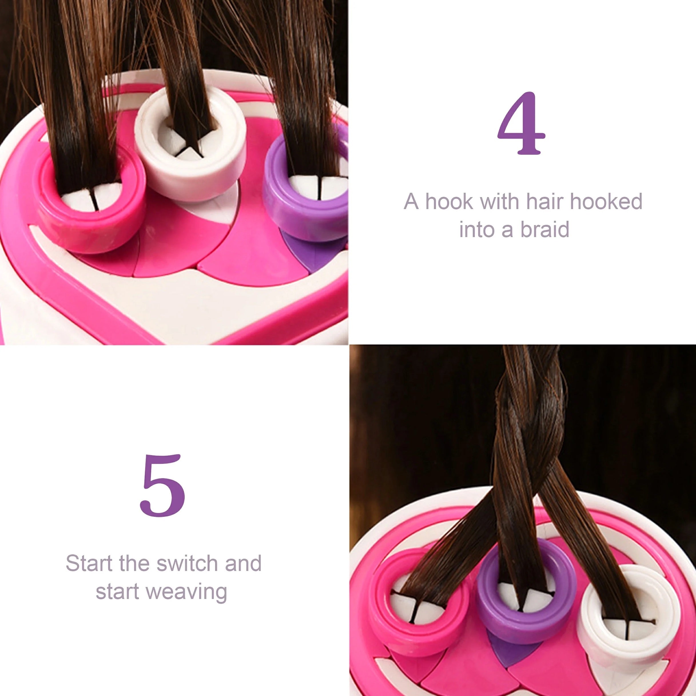 Automatic Hair Braider Electric DIY Hair Weave Machine Twist Knitting Roll Twisted Braiding Styling Tools Girl Gift