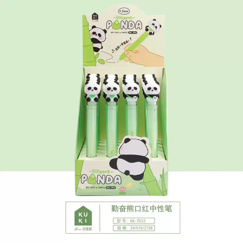 Cute Panda Gel Pen 0.5mm Smooth Writing Black Ink Kawaii Stationery