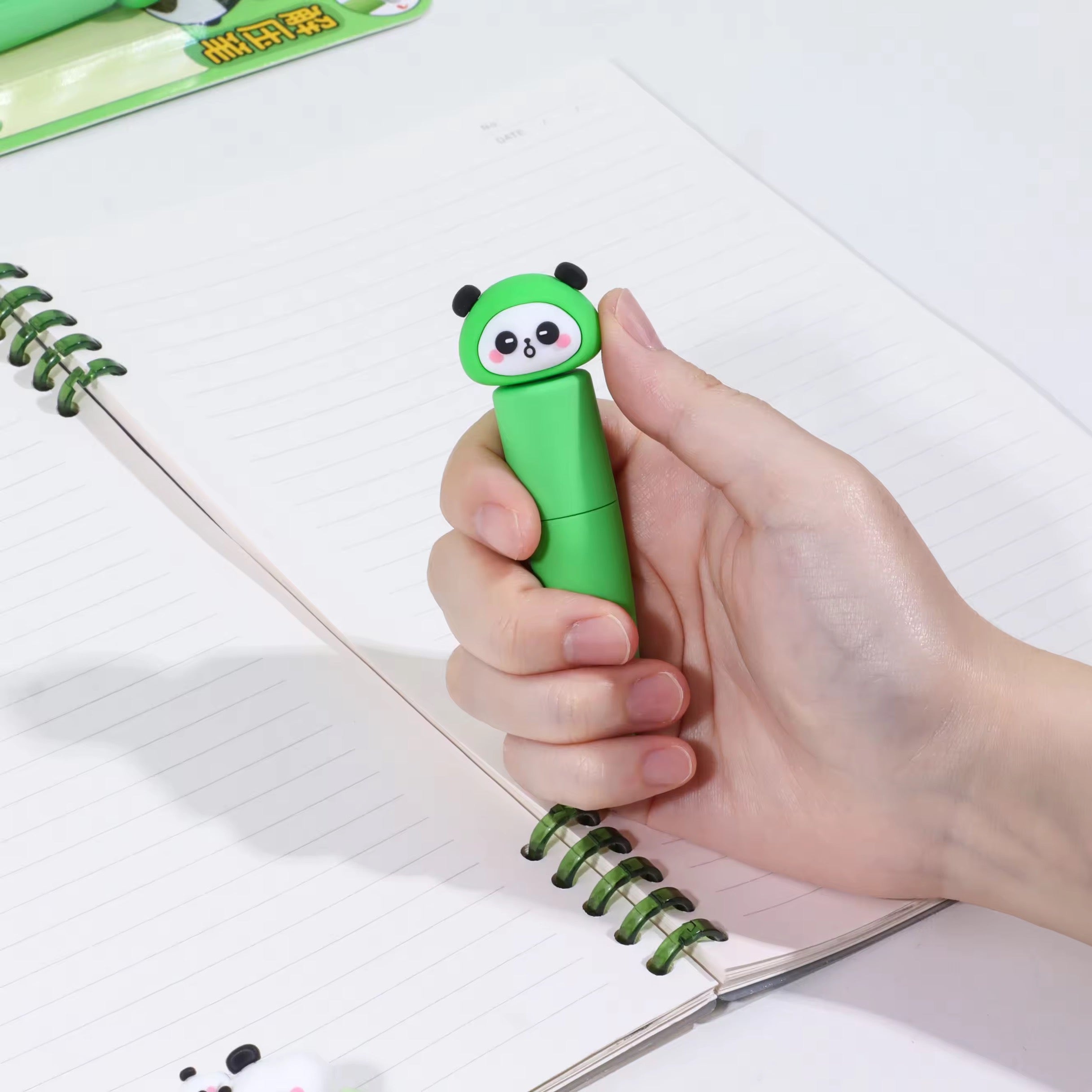 Cute Panda Squishy Ballpoint Pen  Soft Grip Kawaii Writing Pen