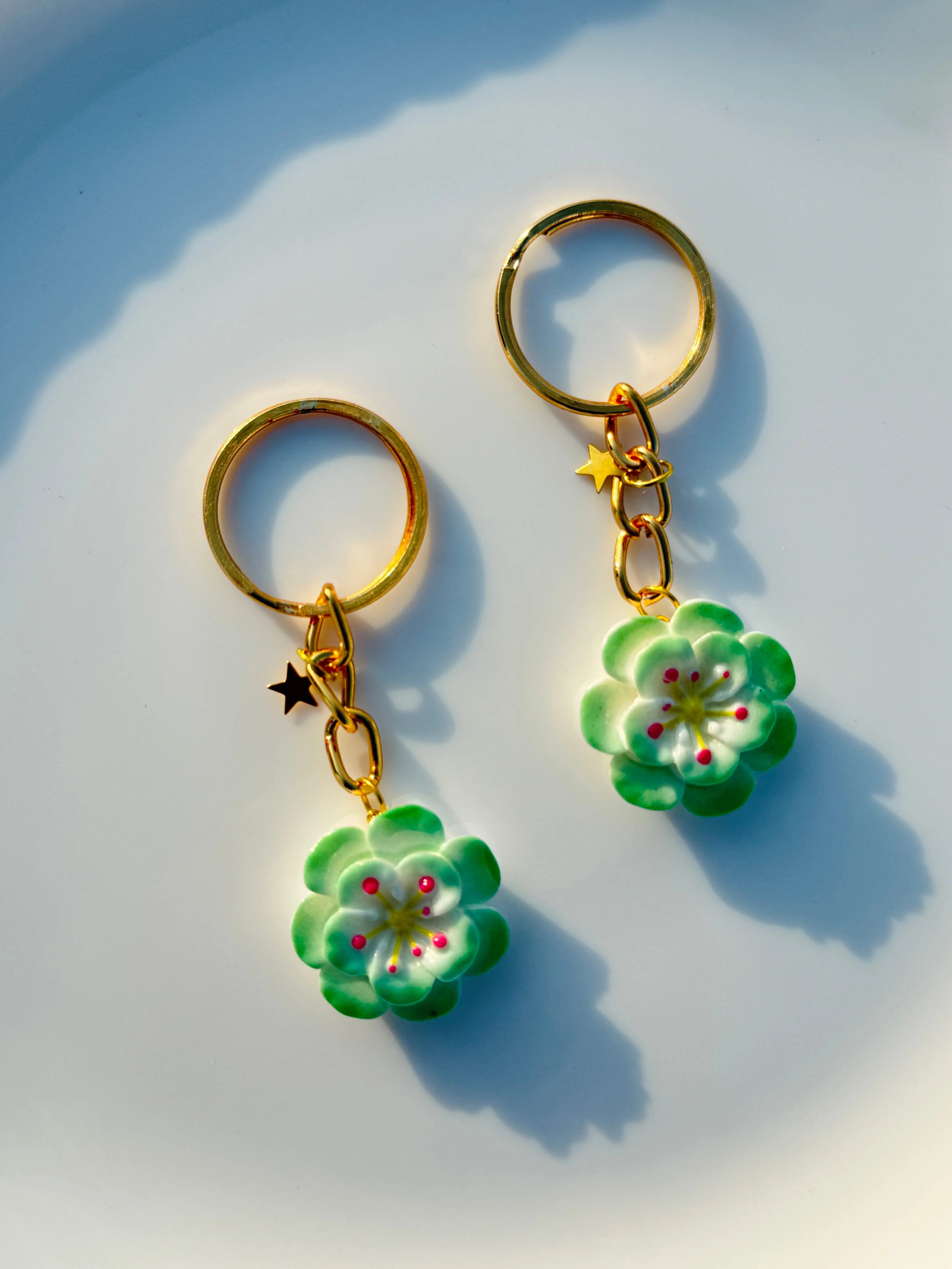 Blossom Bloom Keychain Collection Pastel Flower Charms Sparkels  Sparkels