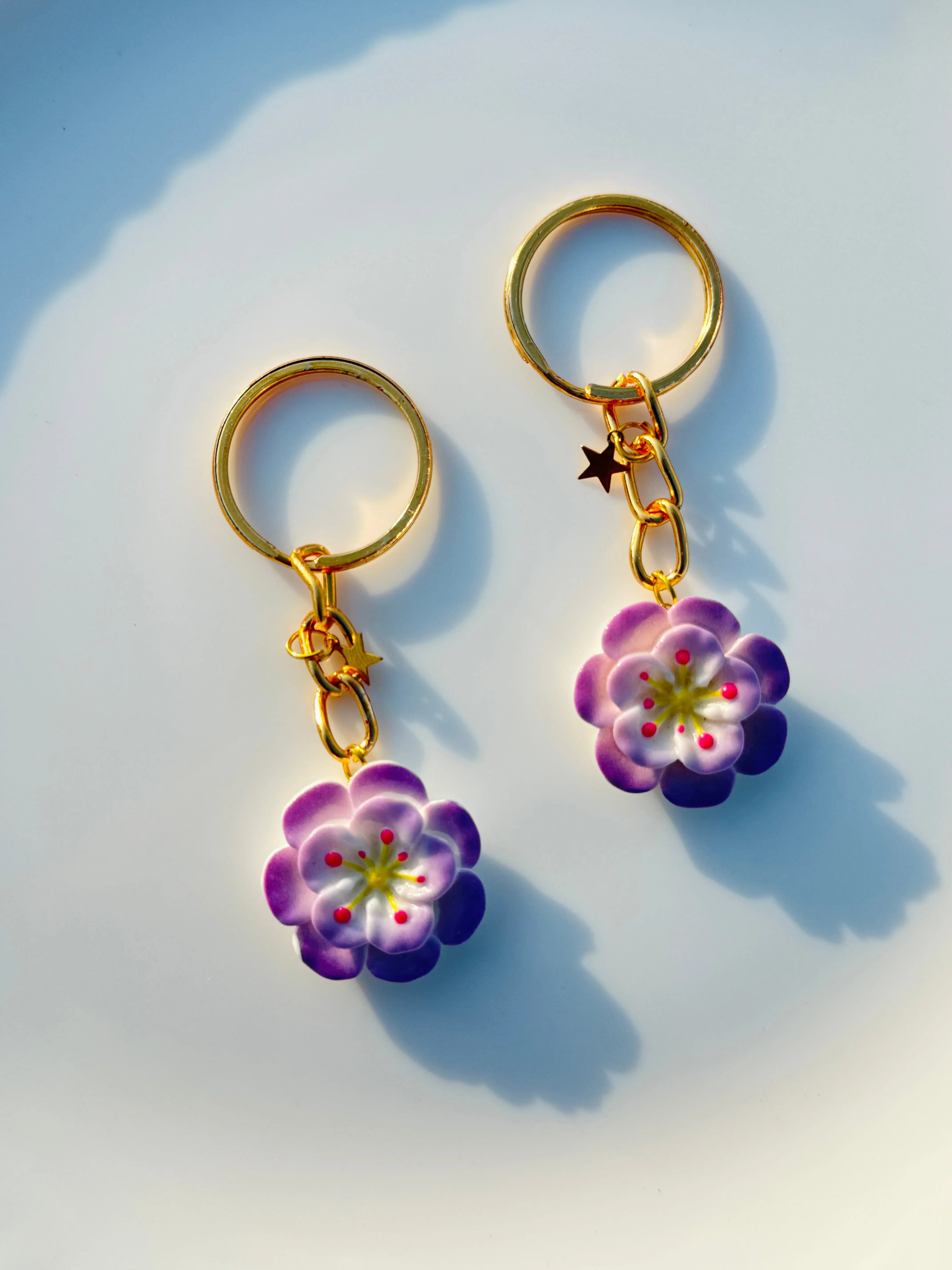 Blossom Bloom Keychain Collection Pastel Flower Charms Sparkels  Sparkels