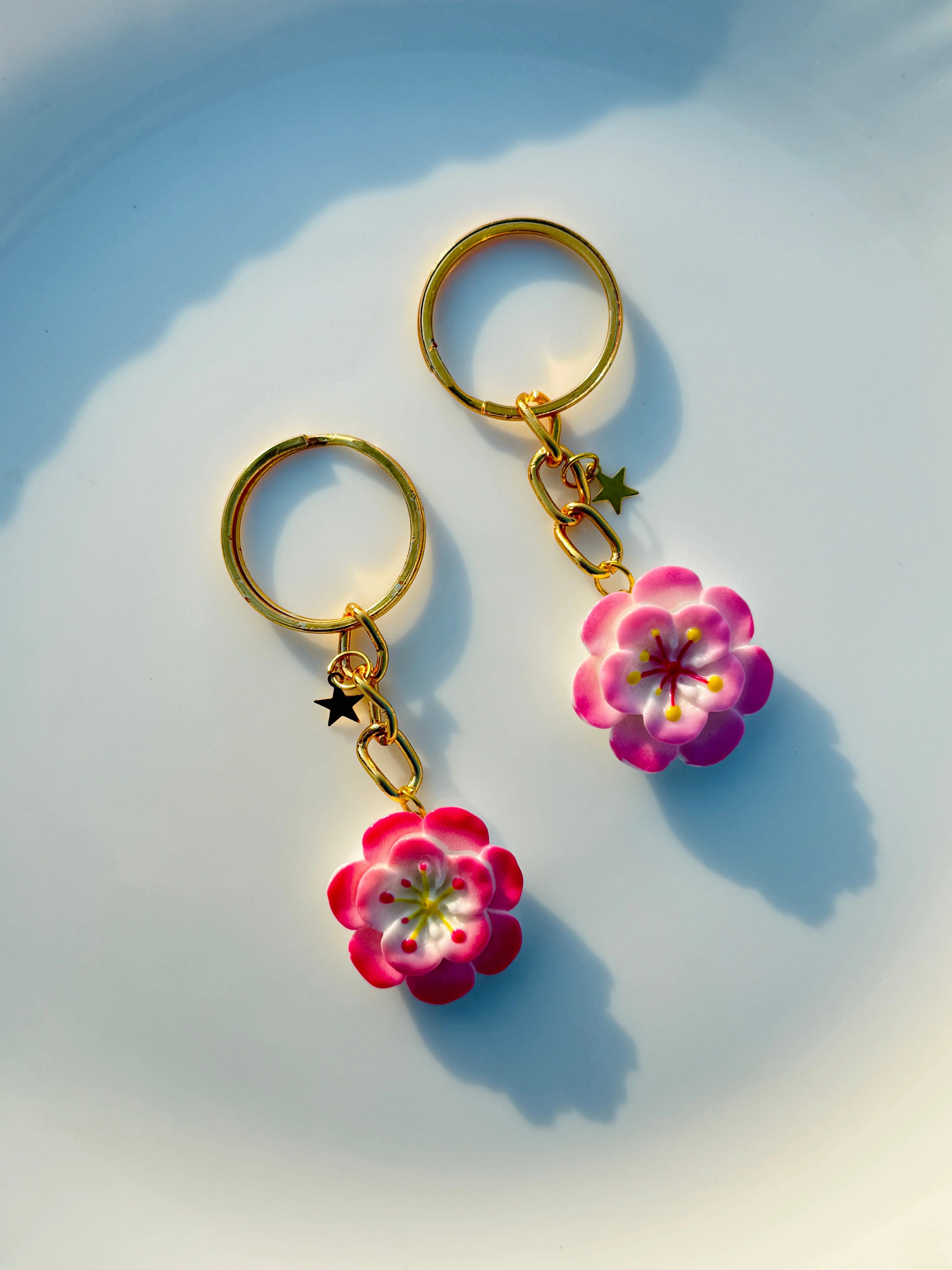 Blossom Bloom Keychain Collection Pastel Flower Charms Sparkels  Sparkels