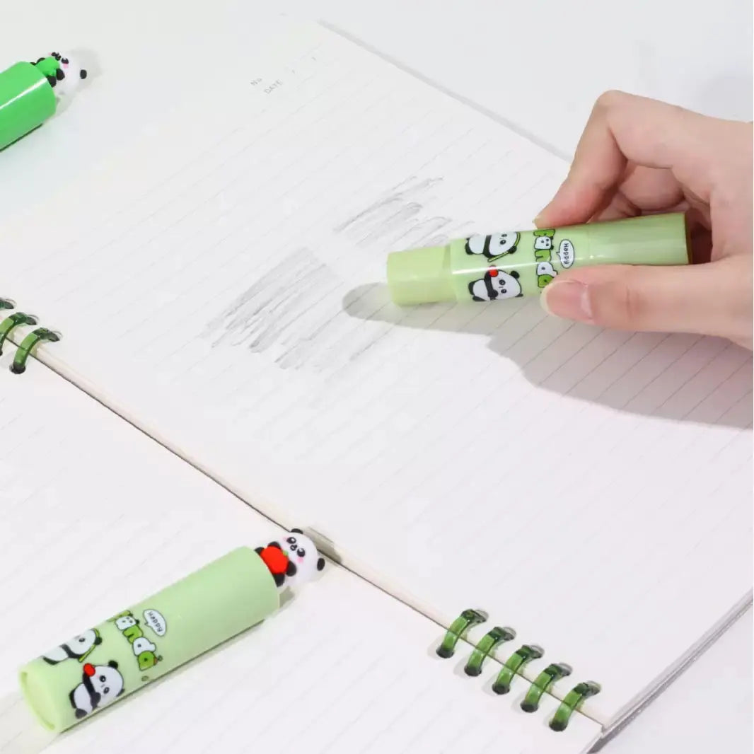 Cute Panda Twist Pop-Up Eraser Kawaii Retractable Pencil Eraser