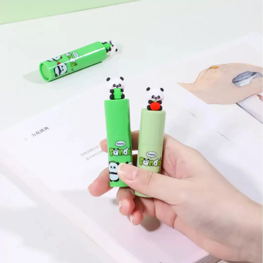 Cute Panda Twist Pop-Up Eraser Kawaii Retractable Pencil Eraser