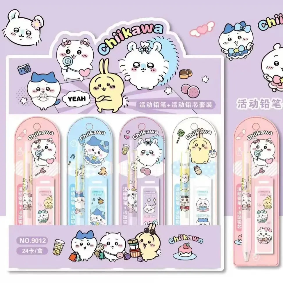Cute Chiikawa Mechanical Pencil Set with HB Lead Refills Kawaii School & Office Stationery