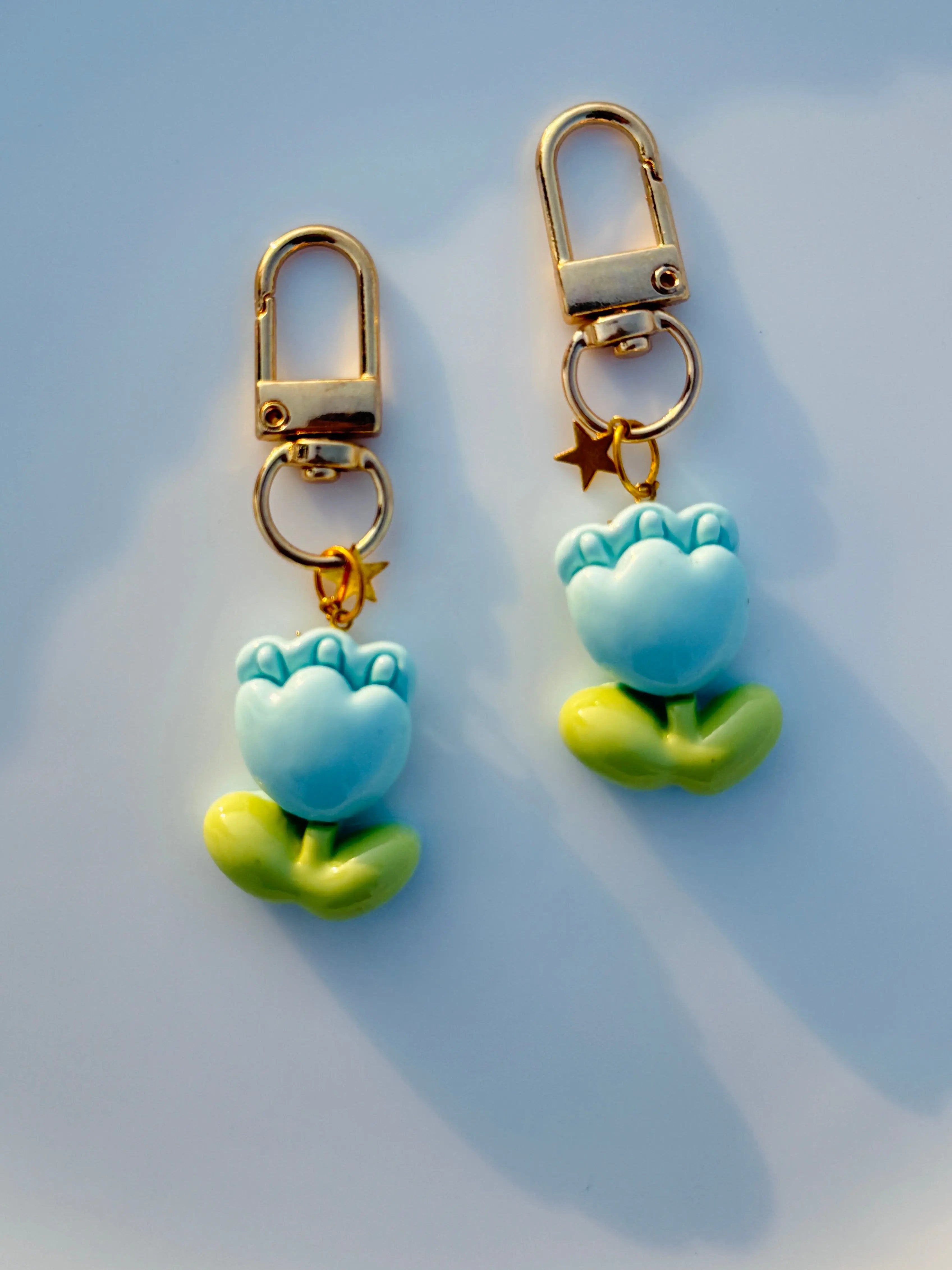 Pastel Tulip Flower Keychain Cute Aesthetic Bag Charm Sparkels  Sparkels