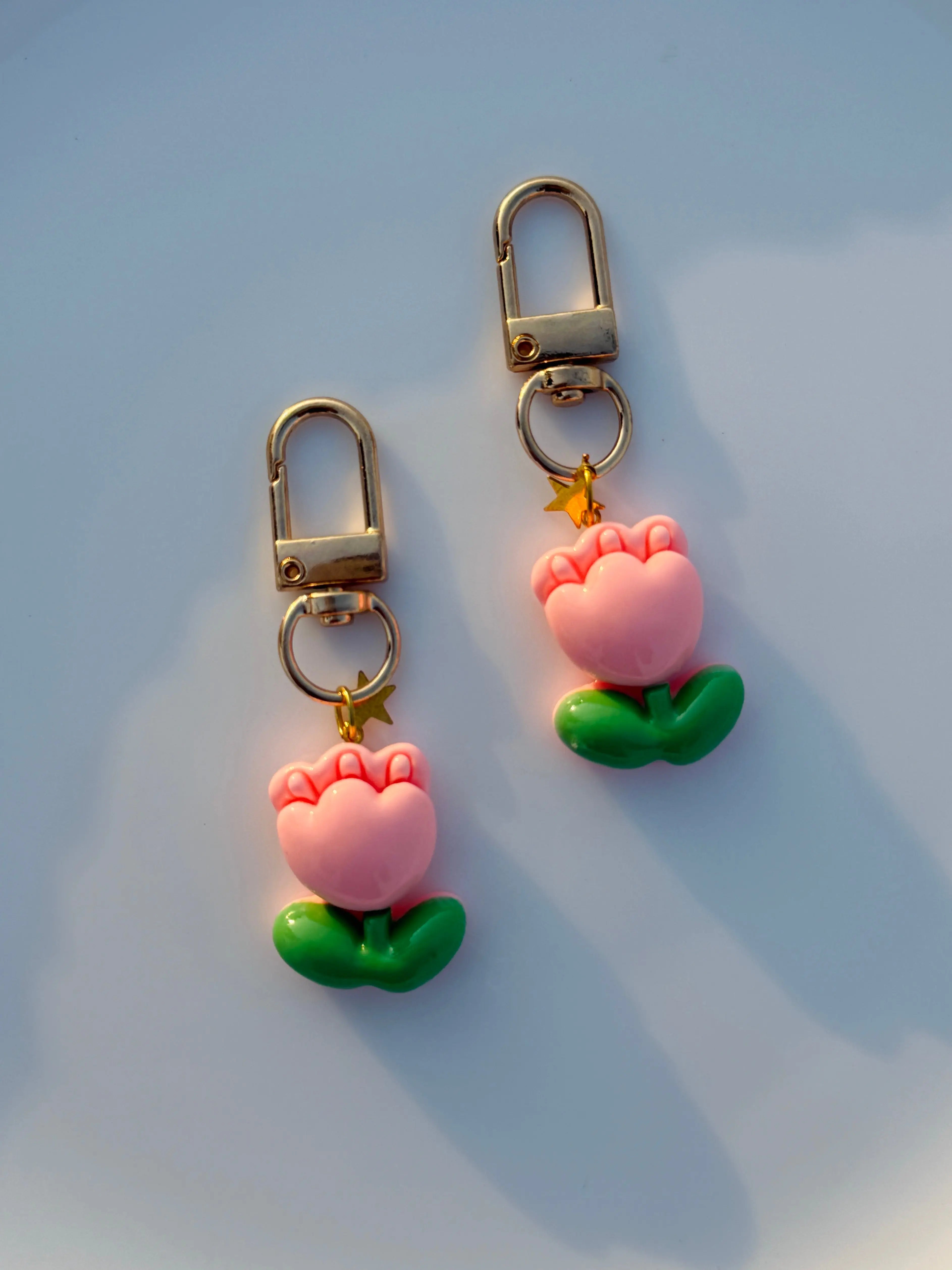 Pastel Tulip Flower Keychain Cute Aesthetic Bag Charm Sparkels  Sparkels