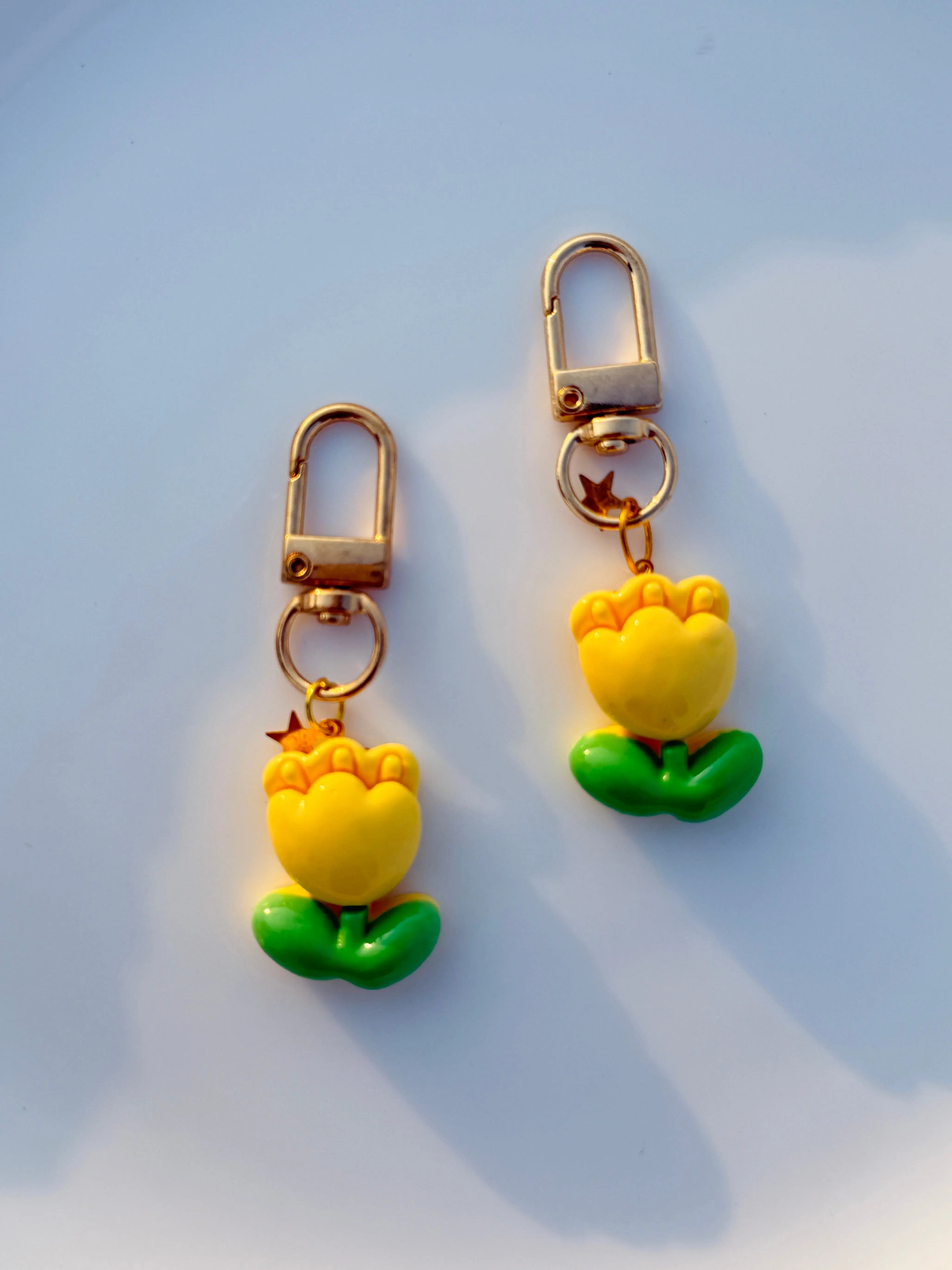 Pastel Tulip Flower Keychain Cute Aesthetic Bag Charm Sparkels  Sparkels