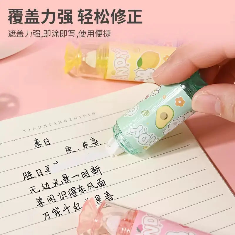 Cute Candy Bunny Correction Tape Roller Kawaii Mini White-Out Pen (4m x 5mm)