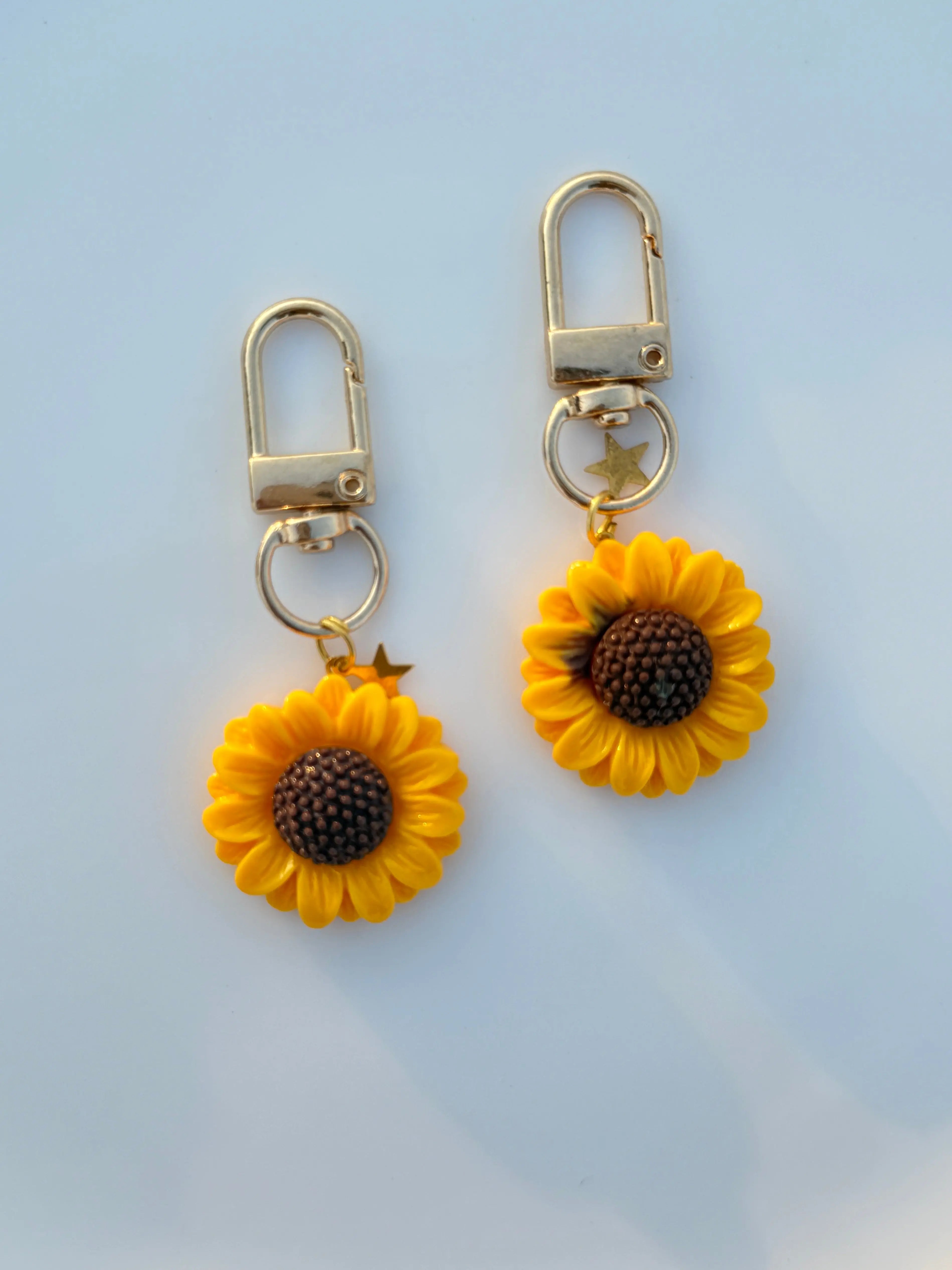 Pastel Daisy & Sunflower Keychain Cute Aesthetic Flower Charm Sparkels  Sparkels