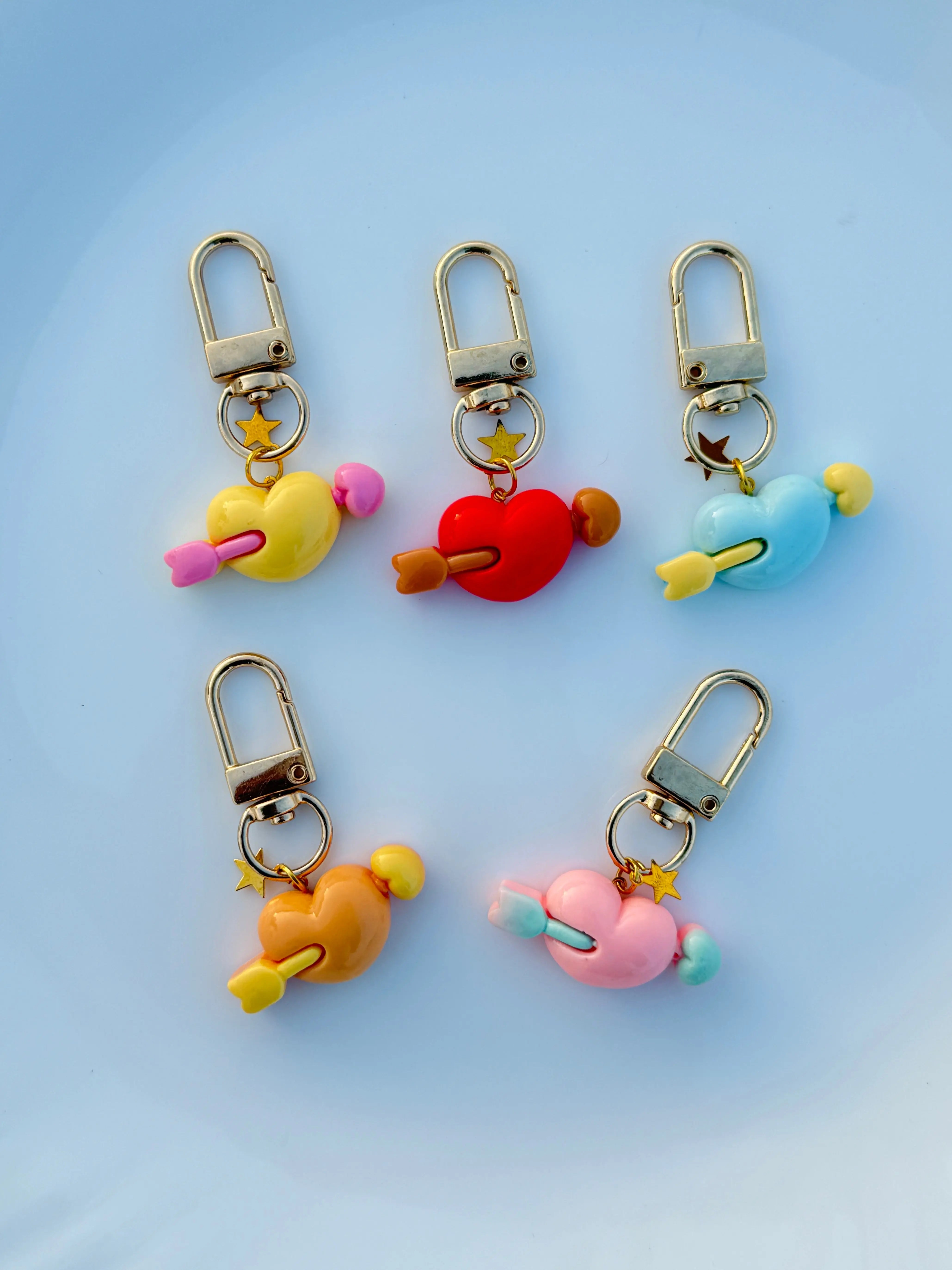 Cupid Heart Arrow Keychain Cute Aesthetic Love Charm Sparkels  Sparkels