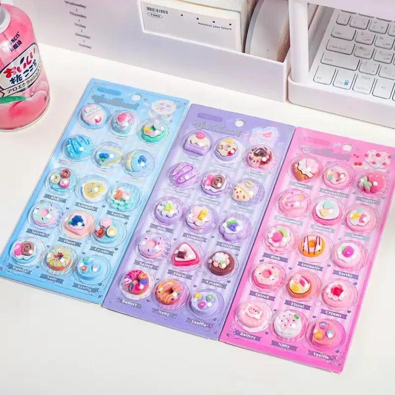 Kawaii 3D Dessert Puffy Sticker Set 20 Cute Bubble Stickers for Journals & Crafts