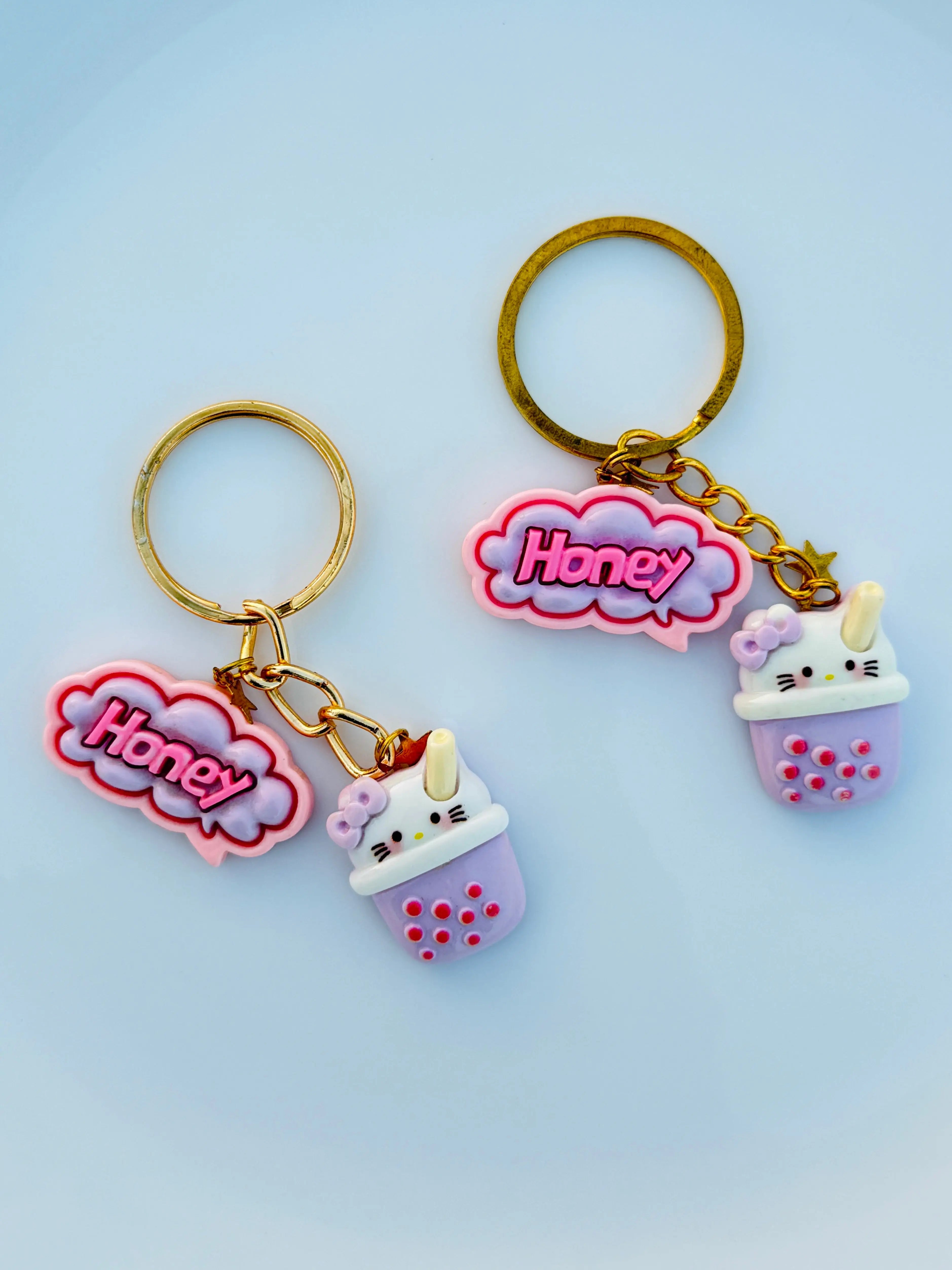 Bubble Tea Phrase Keychain Cute Boba Cup Charm with Pastel Quote Tag Sparkels  Sparkels