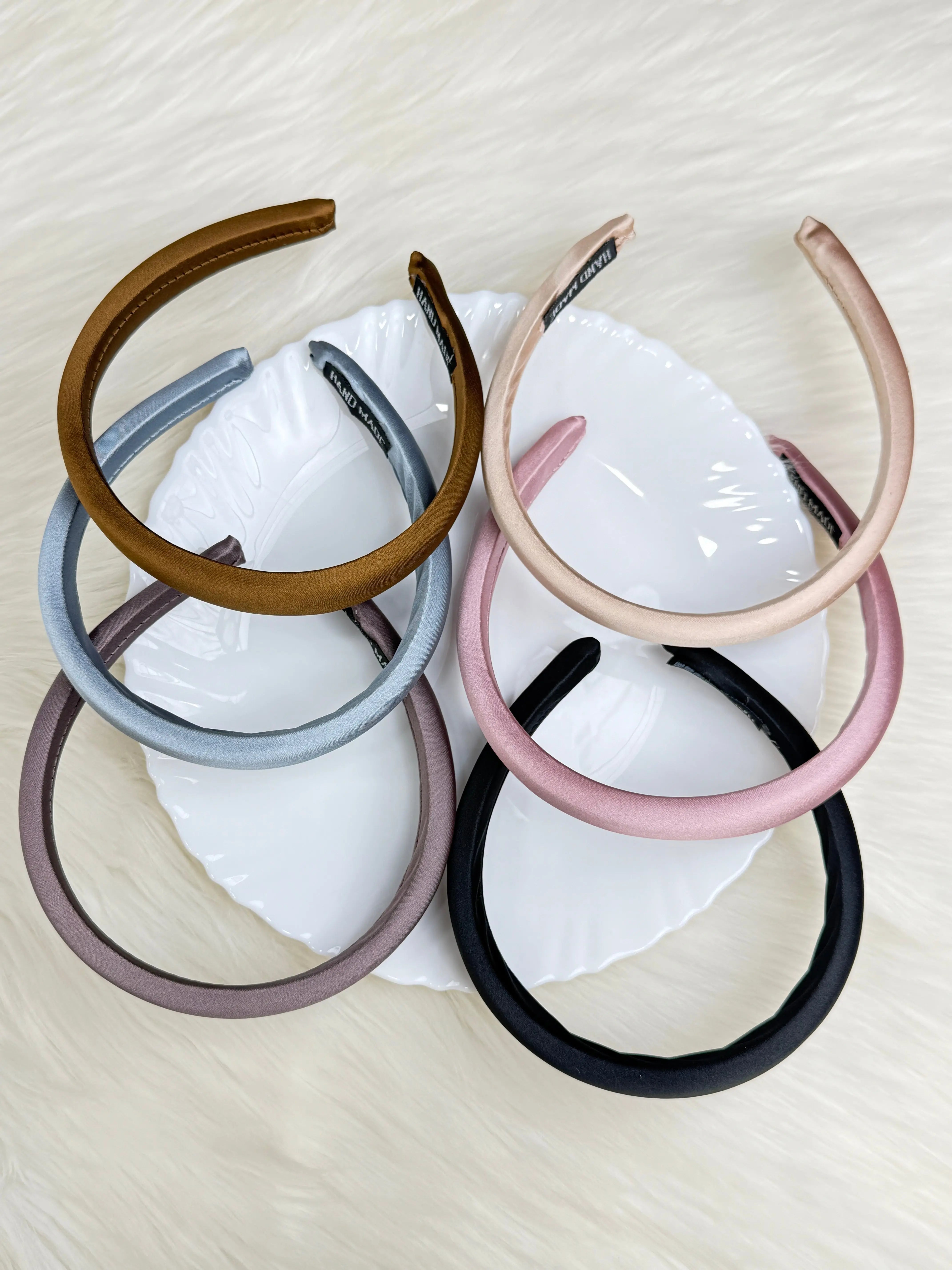 Pack Of 3 Random Color Minimalist Satin Headbands Sparkels  Sparkels