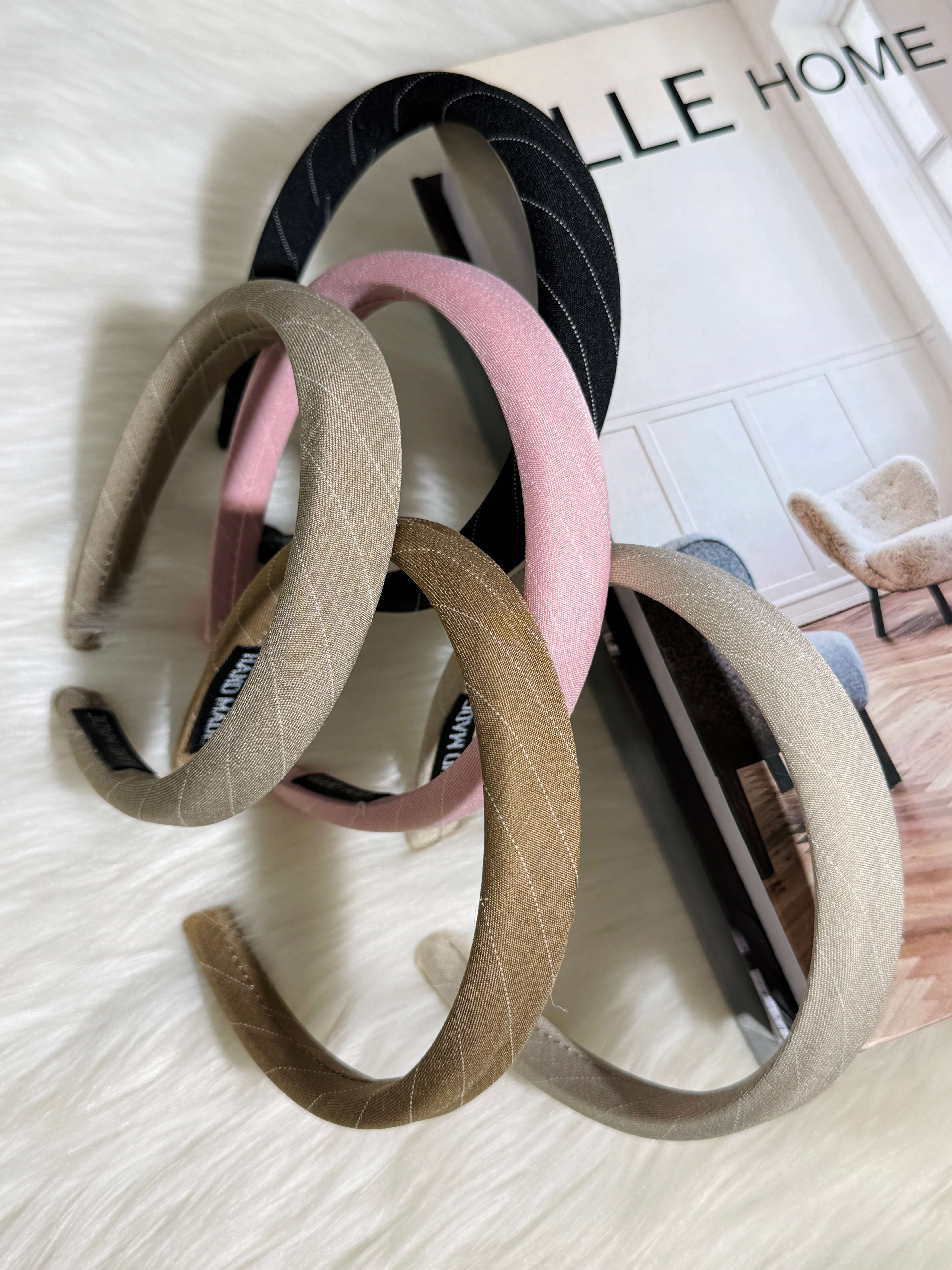 Pack Of 3 Random Color Matte Textured Fabric Headbands Sparkels  Sparkels