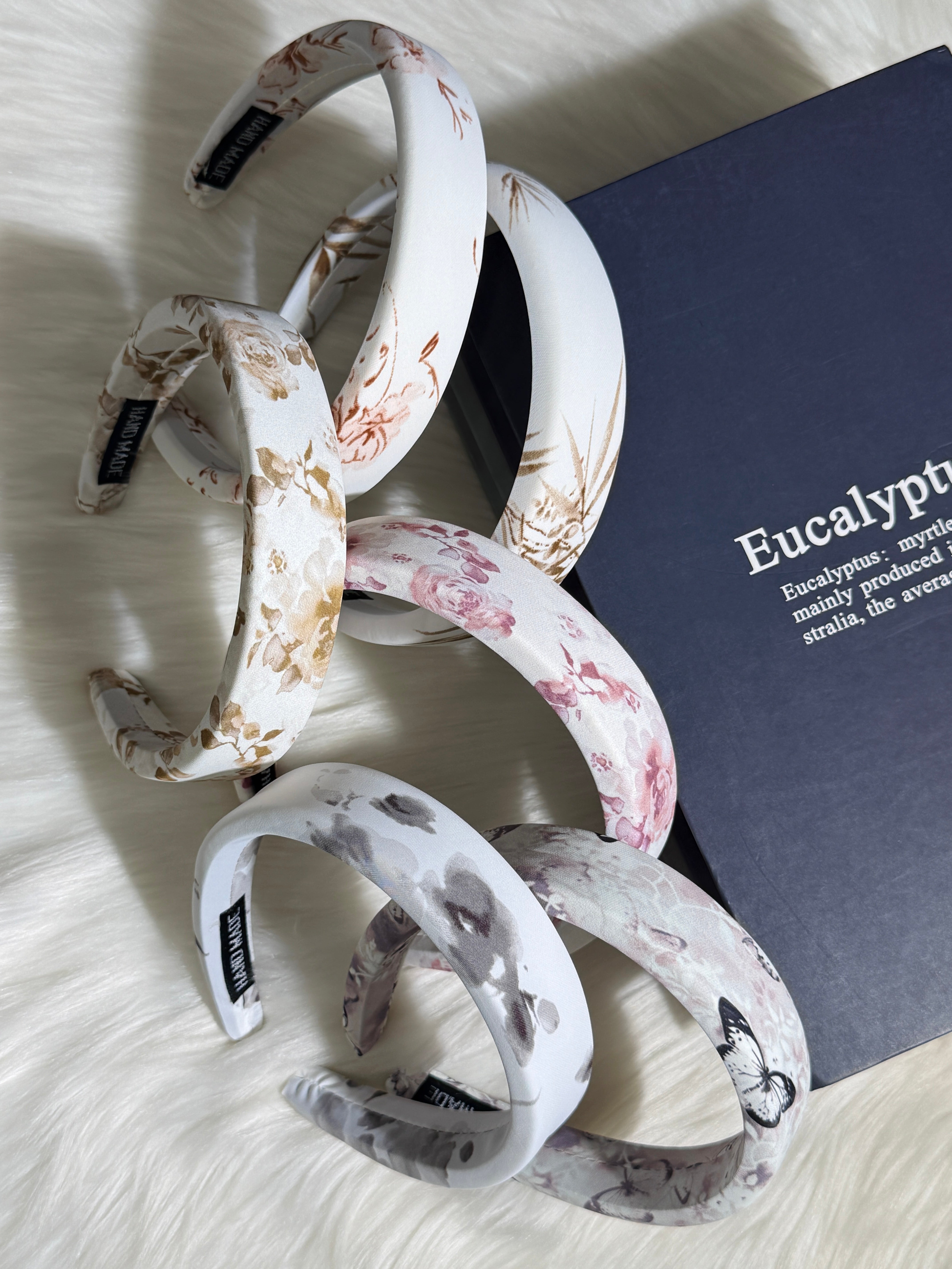 Pack Of 3 Random Color Floral Satin Headband Sparkels  Sparkels