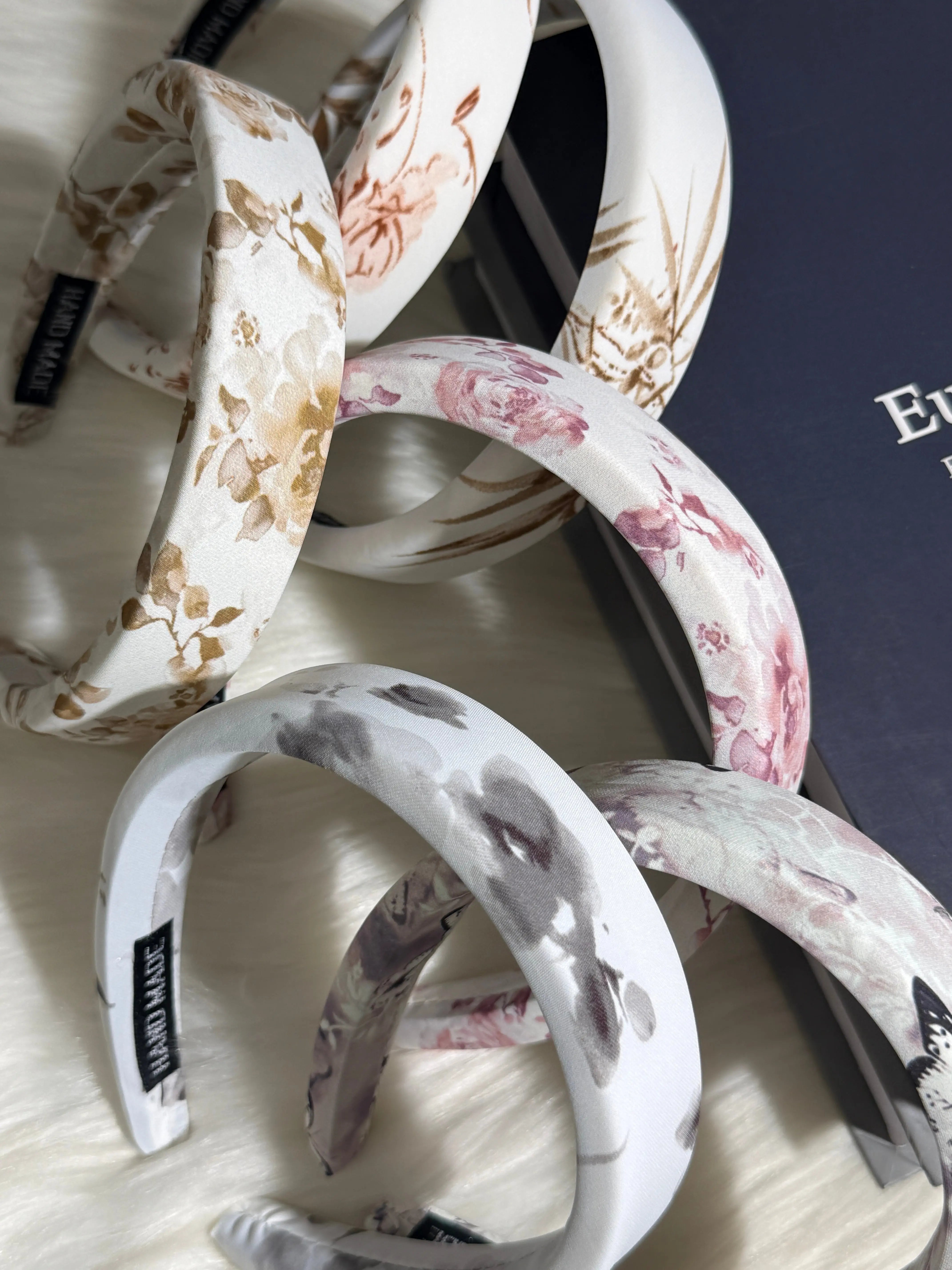 Pack Of 3 Random Color Floral Satin Headband Sparkels  Sparkels