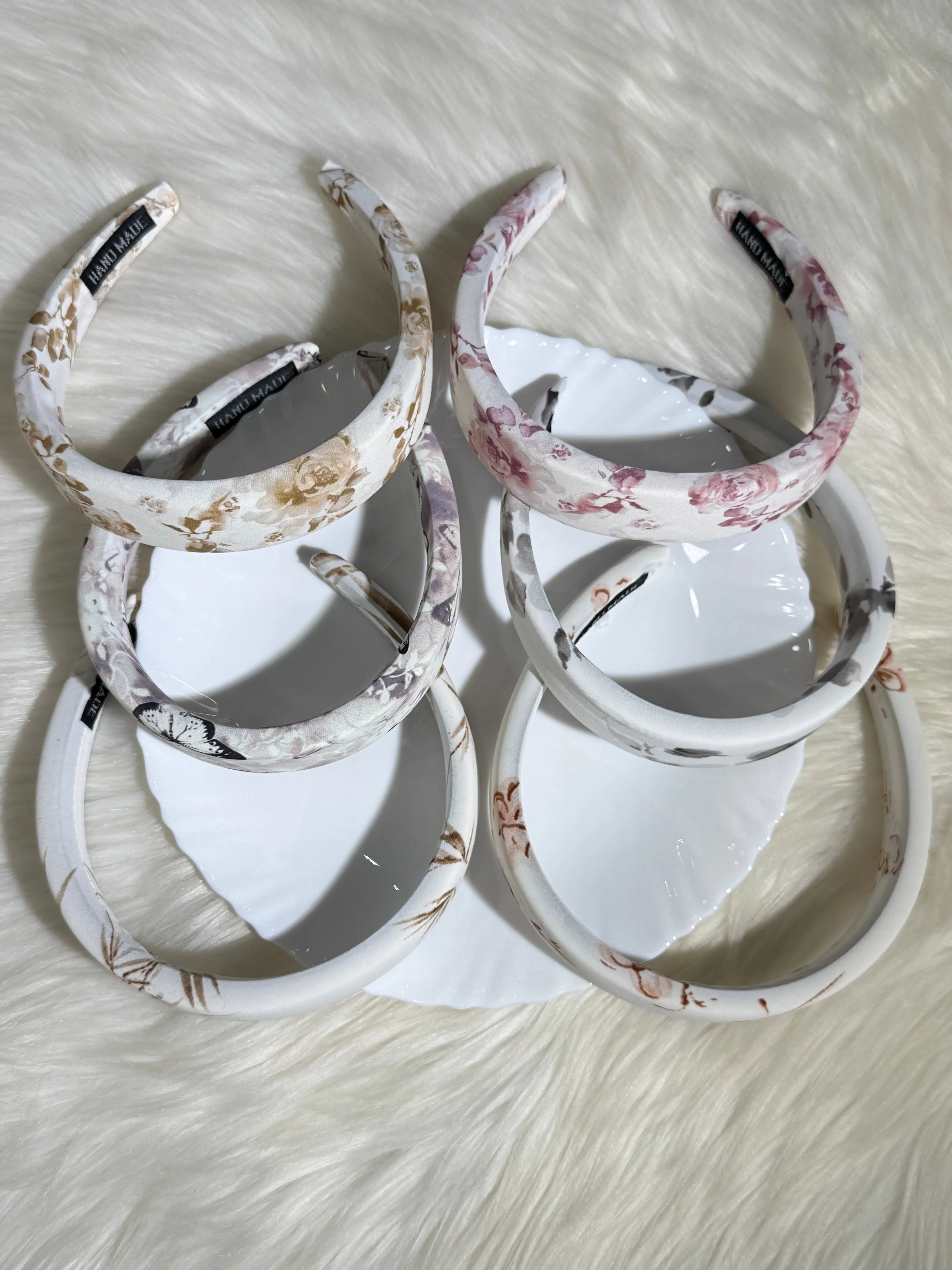 Pack Of 3 Random Color Floral Satin Headband Sparkels  Sparkels