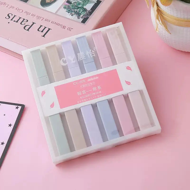 Pastel Highlighter Set Soft Color Aesthetic Markers (6 Pack Mild Colors) Sparkels  Sparkels