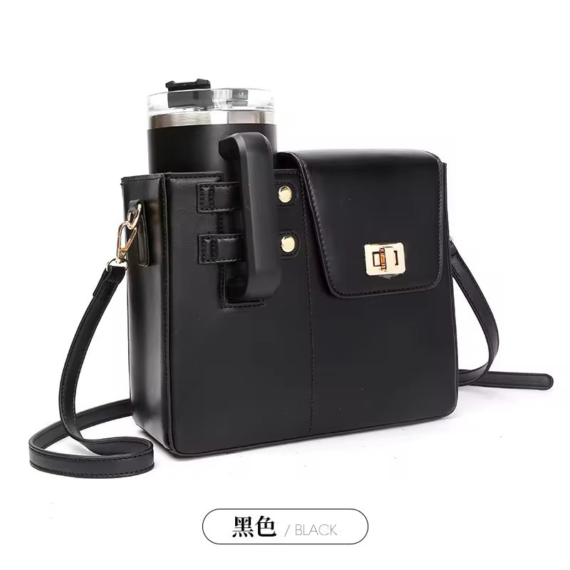 Water Bottle Carrier with Strap 40oz Tumbler Crossbody Outdoor Water Cup Holder