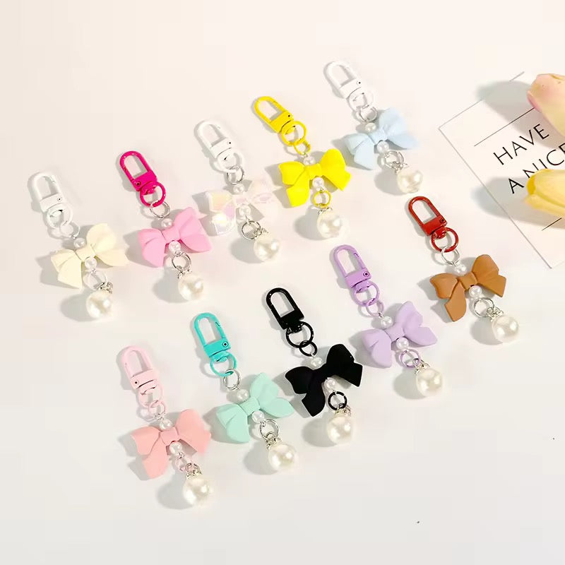 Butterfly Knot Resin Pendant Charm  Phone Headset & Bag Accessory Keychain for Girls & Students